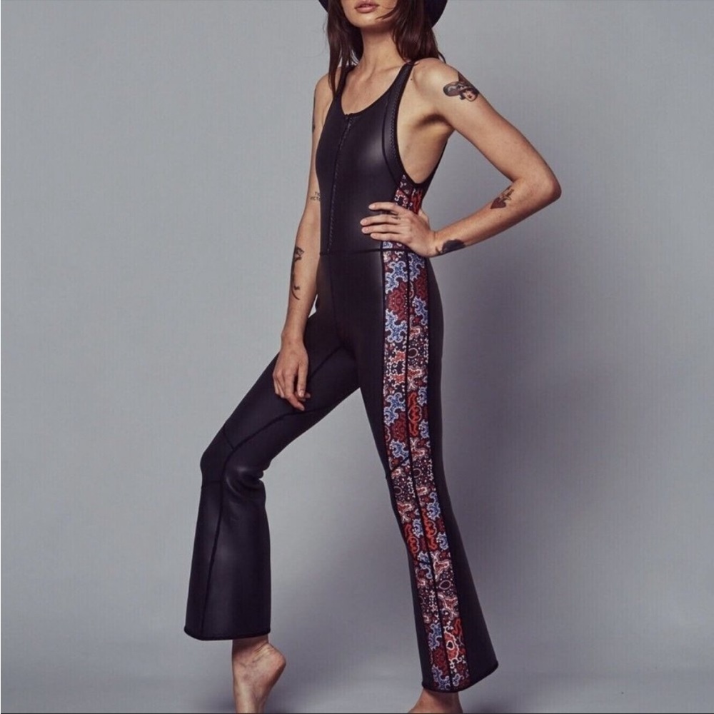 Free People Black Floral One Piece Swimsuit - Picture 3 of 14